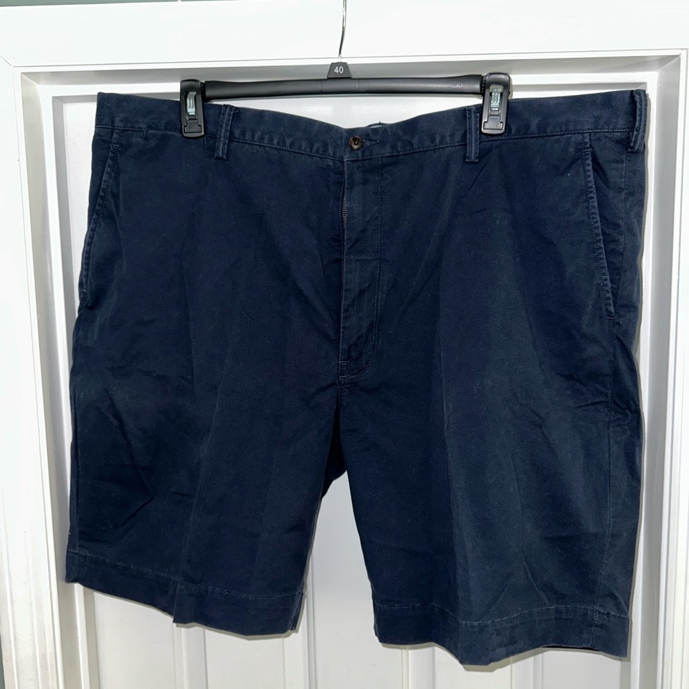 Ralph Lauren Navy Blue Flat Front Shorts